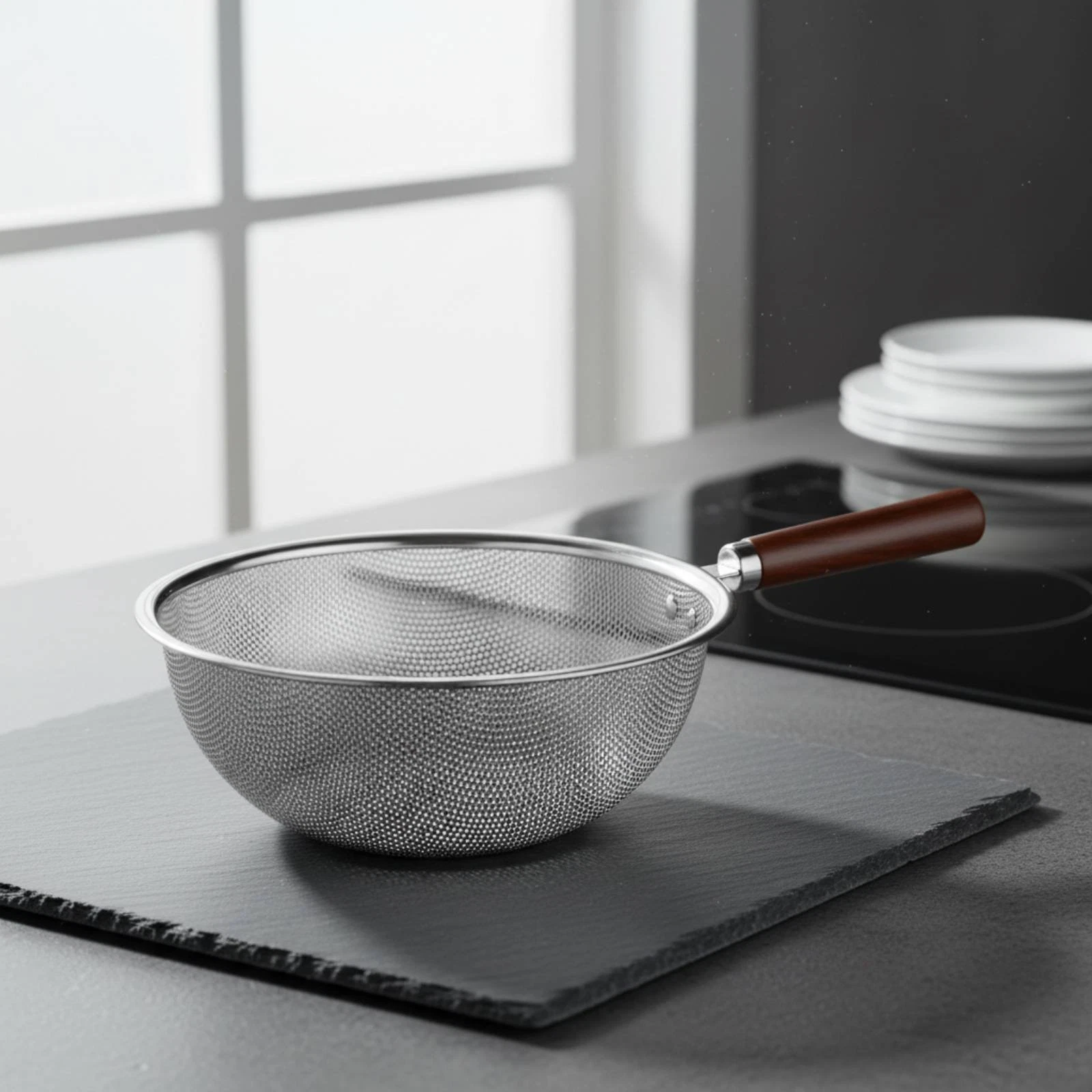 Stainless Steel Skimmer Multi Use Pasta Strainer Long-Lasting for Cooking