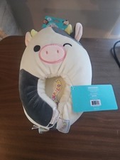 Original Squishmallows Slippers  Cream Gray Cow  Girls 13/1 NWT