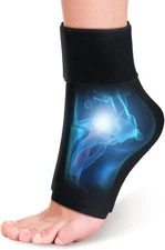 Ankle Ice Pack Wrap - Hot/Cold Therapy - Size XL with Hook & Loop Securement