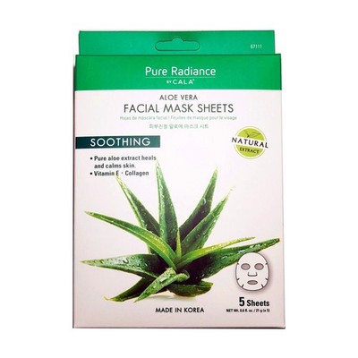Cala Korea Facial Mask Sheets, Aloe, Collagen & Vitamin E  5-Pack Essence  Set | eBay
