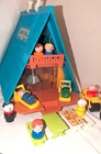 Vintage Fisher Price Little People A FRAME House 1974 Bunk Beds ladder ++ Set