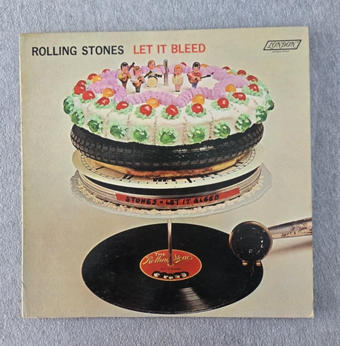 Vintage ROLLING STONES Let it Bleed Vinyl LP Pink Sleeve LONDON Stereo NPS4 VG