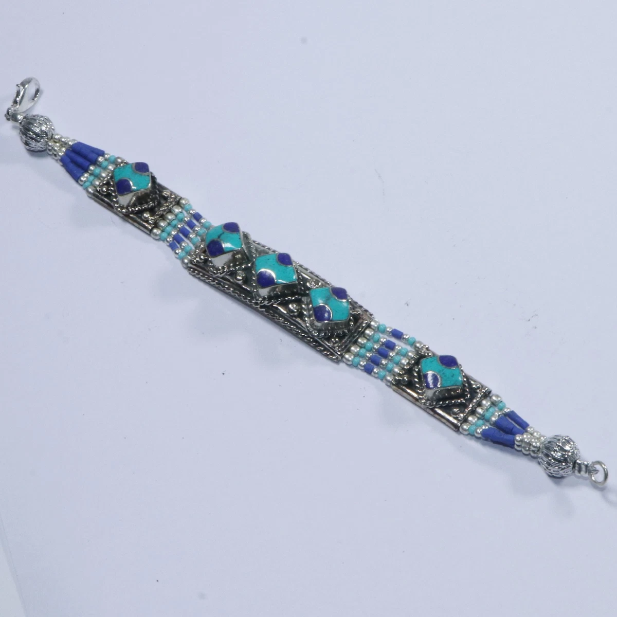 Pendentif P5406-TQ en Turquoise véritable - Bijoux en Argent rhodié