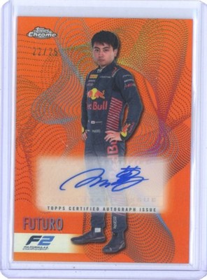 2023 AYUMU IWASA TOPPS CHROME F1 FORMULA 1 #FT-AI FUTURO ORANGE AUTO #ED 22/25!!