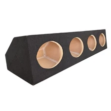 Sound Bar Quad 5x7 Angle Wedge Sealed Speaker Box Enclosure- Black 5.7”