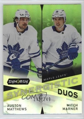 2022 Synergy Synergistic Duos Star-Star Green Auston Matthews Mitch Marner 0o9o