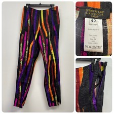 CHRISTIAN LACROIX JEANS Vintage 90s Vibrant Print High Waist S/M size 42 Pants