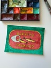 Original ACEO Barbosa Sardines Watercolor Painting OOAK Fish Art — photo 5