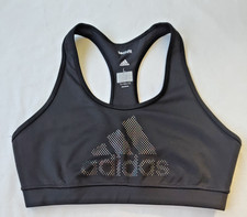 NWOT Adidas Women's Sports Bra Top Size L - Black adidas Logo Climalite