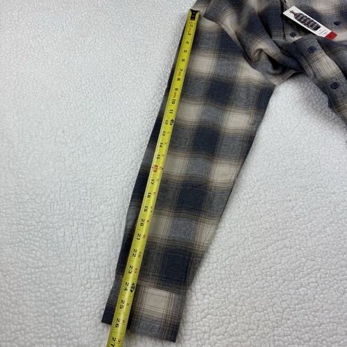 Vintage Weatherproof Flannel Shirt Plaid Button Down Mens Size M Blue Grey NWT - Picture 8 of 9