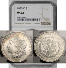 1885-O Morgan Dollar $1 MS 64 NGC Toned