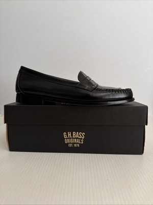 NIB G.H. Bass & Co Willa Weejuns Flat Strap Slip On Penny Loafer