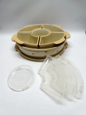 Temptation by Tara Beige Veggie Chip Snack Dip Containers Tray & Casserole Dish