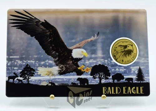 Bald Eagle - America's Big 5 - 1/1000 Oz 999 Gold Coin 1000 Francs Gabon