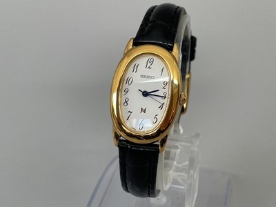 SEIKO Noie 1F21-5B70 Vintage 1996 [US Stock] Gold Oval Ladies