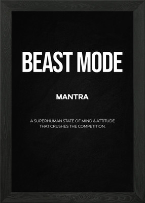 Beast Mode Gerahmtes Wandbild Poster Leinwanddruck Bild