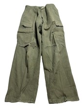 1960s Jungle Fatigue Pants OG 107 Vietnam 60s Small Trousers 30X29