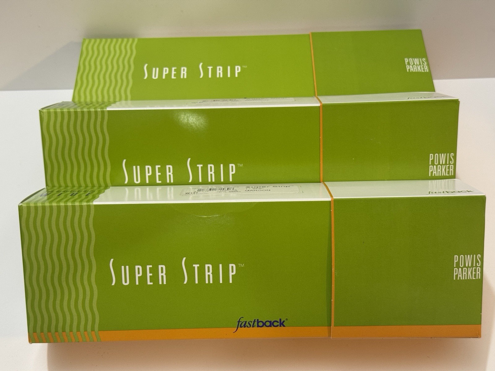 Lot of 3 - Powis Parker Fastback 11" Wide MAROON Super Strip W131 - 100 Per Box
