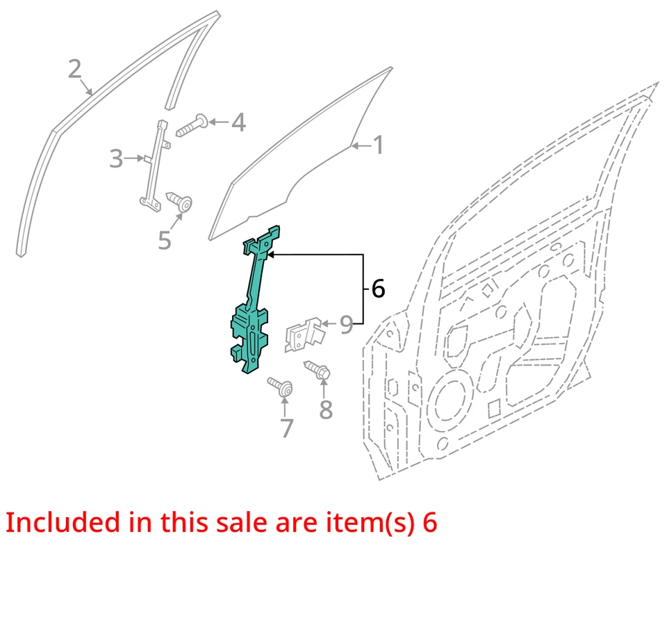 Front Door Regulator FORD ECOSPORT Left 18 19 20 21 22 Foto 3 de 4