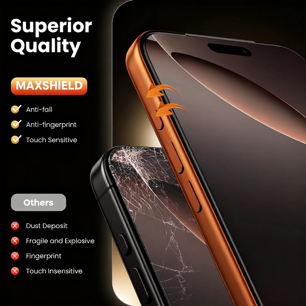 2X MAXSHIELD For iPhone 18 Pro Max 17 16 15 14 13 Privacy Glass Screen Protector