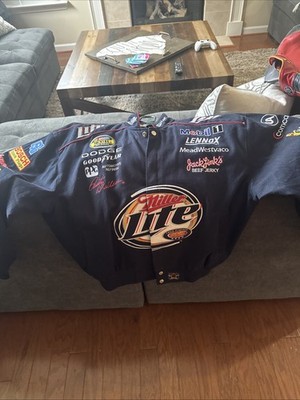 Vintage Rusty Wallace Miller Lite NASCAR Jacket Men s Medium Chase Authentics