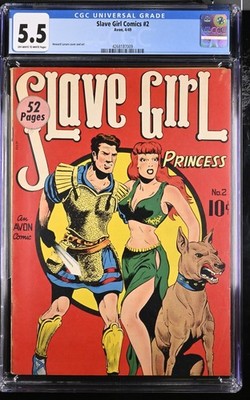 Slave Girl Comics #2 CGC 5.5 (Avon 1949). OWW pages. Golden Age classic.