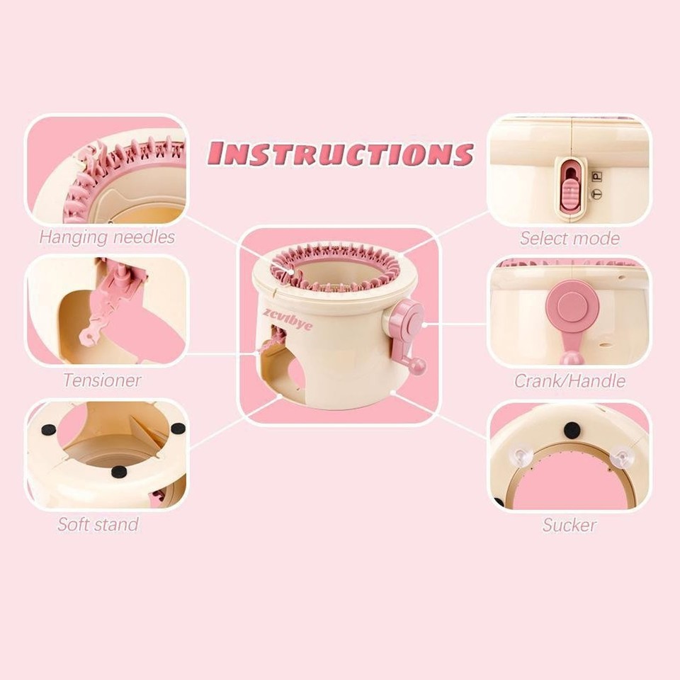 Knitting Loom Machine Rotating Manual Knitting Machine 32 Needles ...