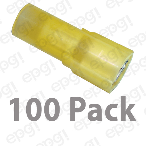 3M FEMALE FULLY INSULATED QUICK DISCONNECT TERM NYLON.25"YEL 10-12G#3M103E100PK - Picture 1 of 2