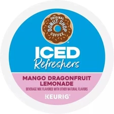 ORIGINAL DONUT SHOP MANGO DRAGONFRUIT LEMONADE ICED REFRESHERS KCUPS 10CT