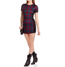 New Juniors SIZE: Small 3-5 Juniors Plaid Ponte Bodycon Dress GIRLS