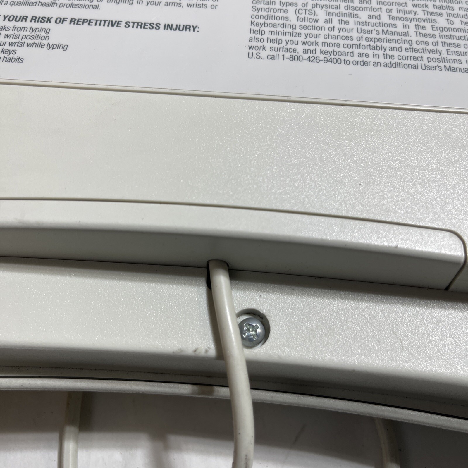 Vintage Microsoft Natural Keyboard Elite White Wired Ergonomic PS/2 Keyboard