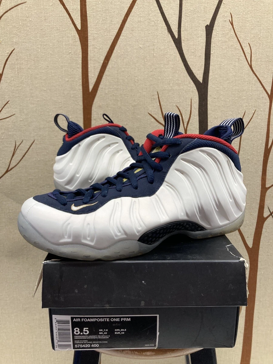 Nike Air Foamposite One Prm Olympic 575420400 Size 8.5 Men