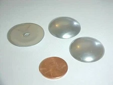 18 VINTAGE SILVER PEARL 25mm. ROUND CABOCHONS L678