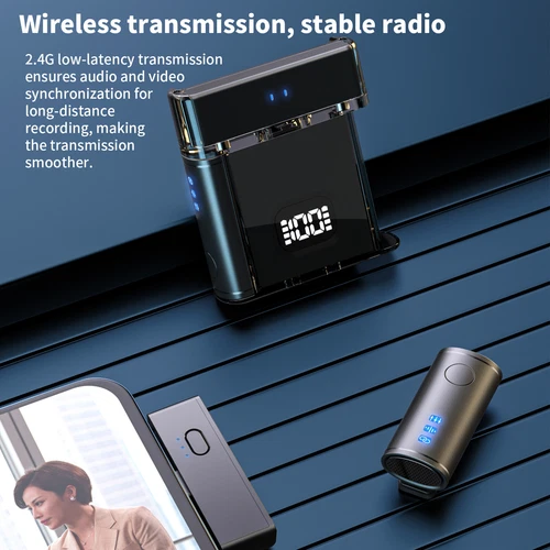 4in1 Wireless Lavalier Microphone 200ft Mini Mic For iPhone 15 14 IOS/Android/PC - Picture 15 of 23