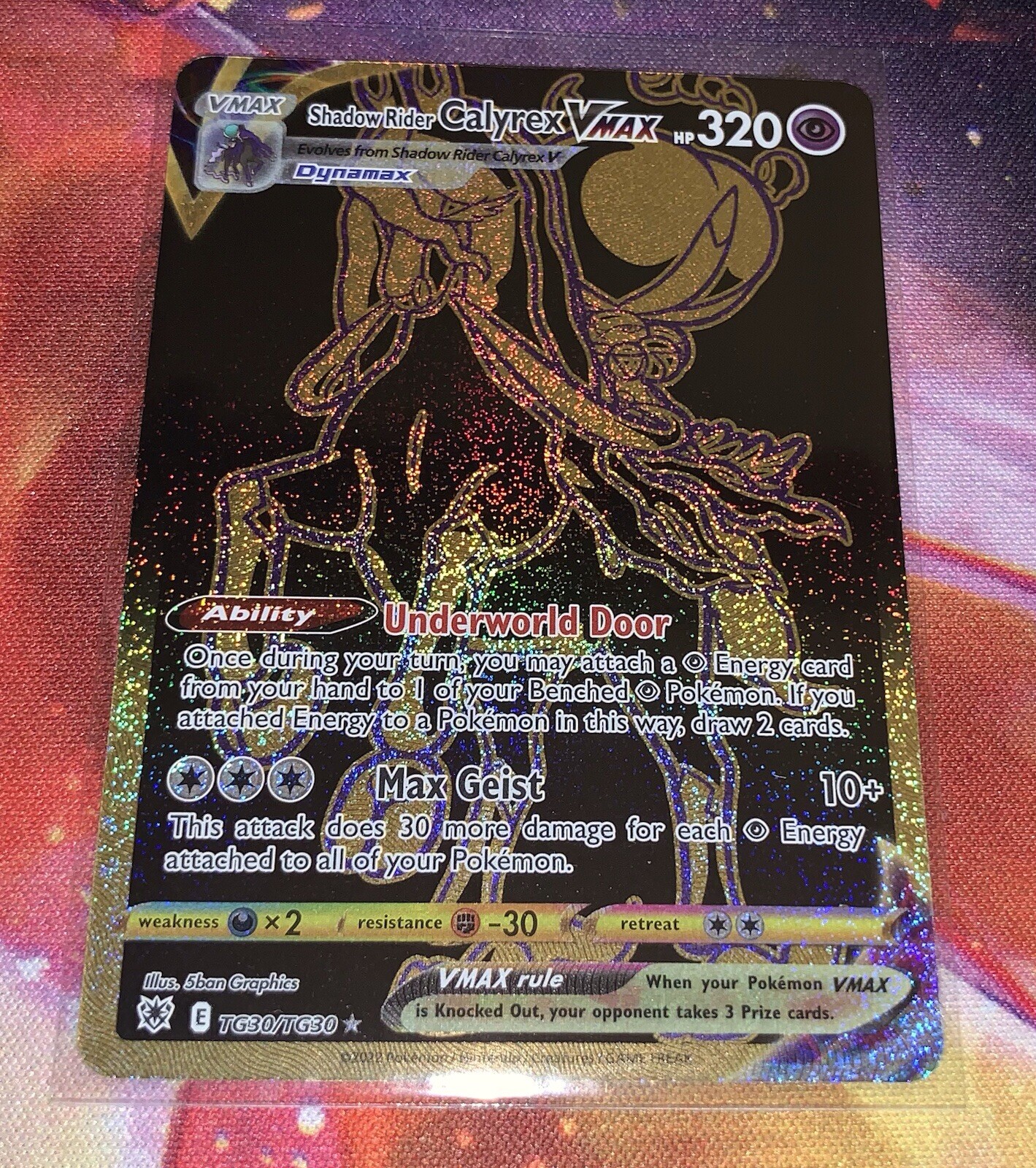 Pokemon TCG Shadow Rider Calyrex VMAX TG30/TG30 Astral Radiance NM