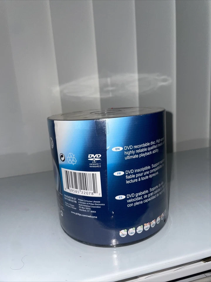 New Philips Blank DVD+R 75 Disc Spindle 4.7GB Data 120min Video 1-16X Speed - Image 3 of 4