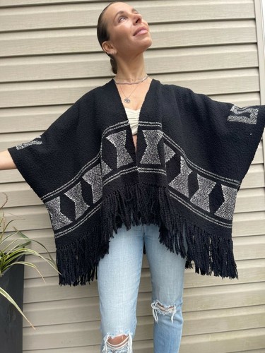 ULLA JOHNSON Cusco Fringe Black \u0026 White 