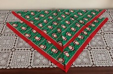 Two Christmas Santa Claus Dog Bandanas MEDIUM LARGE Tie On Scarf Brand New
