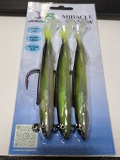 3 Joe Baggs Sand Eels 5.5" 1oz. GREEN EEL COLOR DISC.FOR 2+ Packs