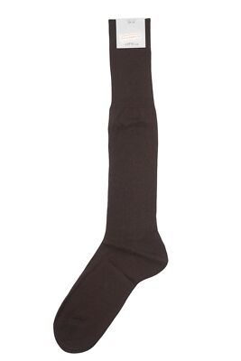 FALKE no.6 men's stockings 41-42 brown dark brown 5930 wool silk wool silk