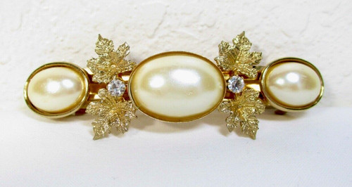 Kirks Folly Barrette Gold Pearl
