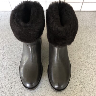 NEW Stefano Gambo Made in Italy Women's Brown Leather Boots in Size 7(US) 37(EU)