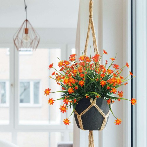 Artificial Fake Daisies Flowers Outdoor Plastic Plants Garden Porch Decor 1/4PCS - Picture 4 of 16