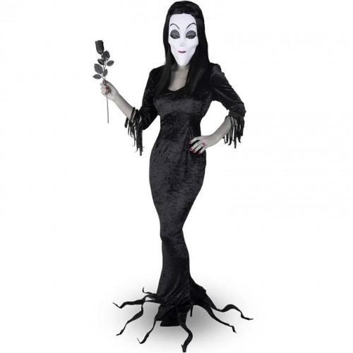 Costume Mortissia Addams Family, taglia unica Donna, Nero, 11140