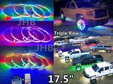 Pack 4rings 17.5 Triple Row Led Rgb Chasing Flow Car Truck Led Wheel Rim Lights