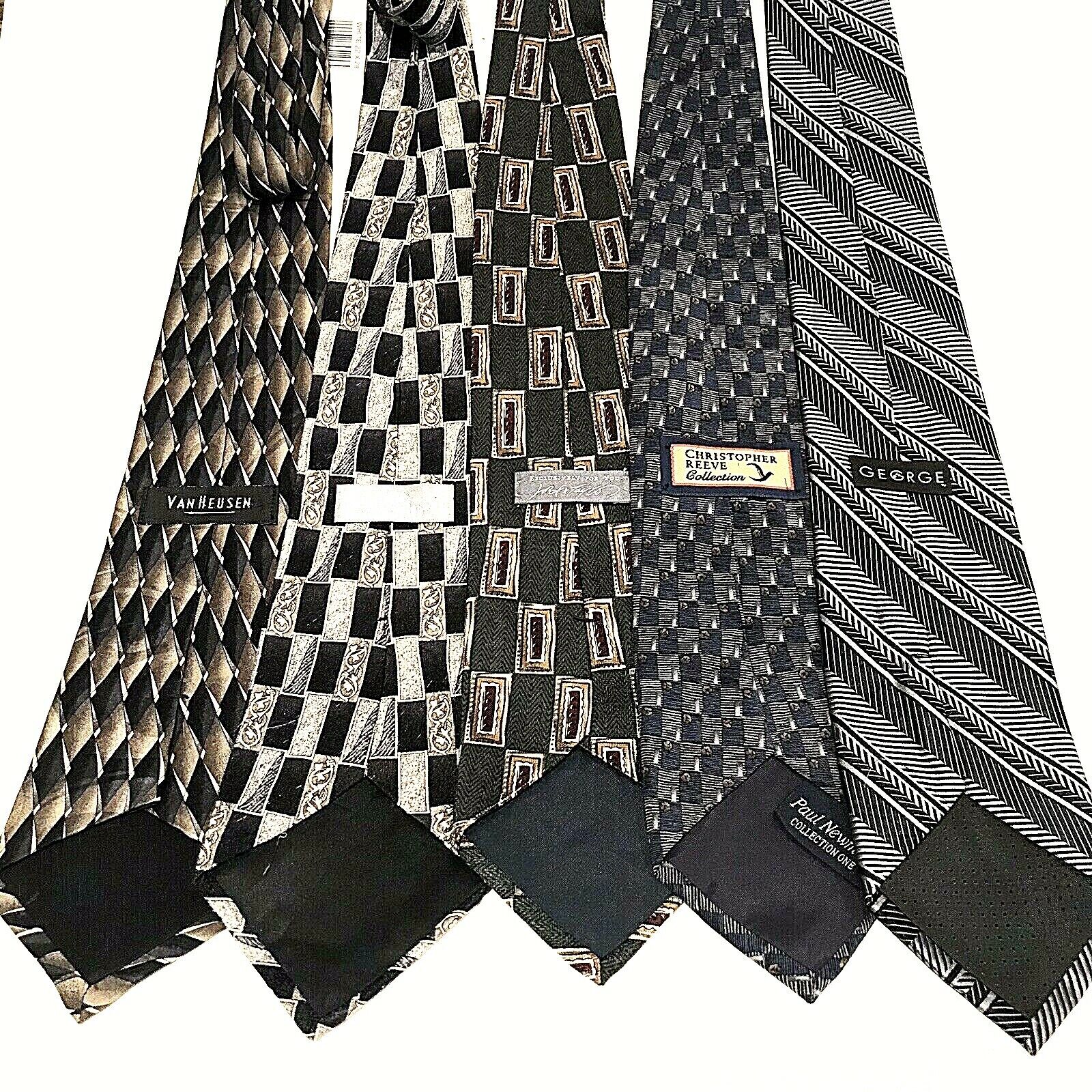 Lot Of 10 Mixed Mens Neck Ties Varying Sizes Colo… - image 3