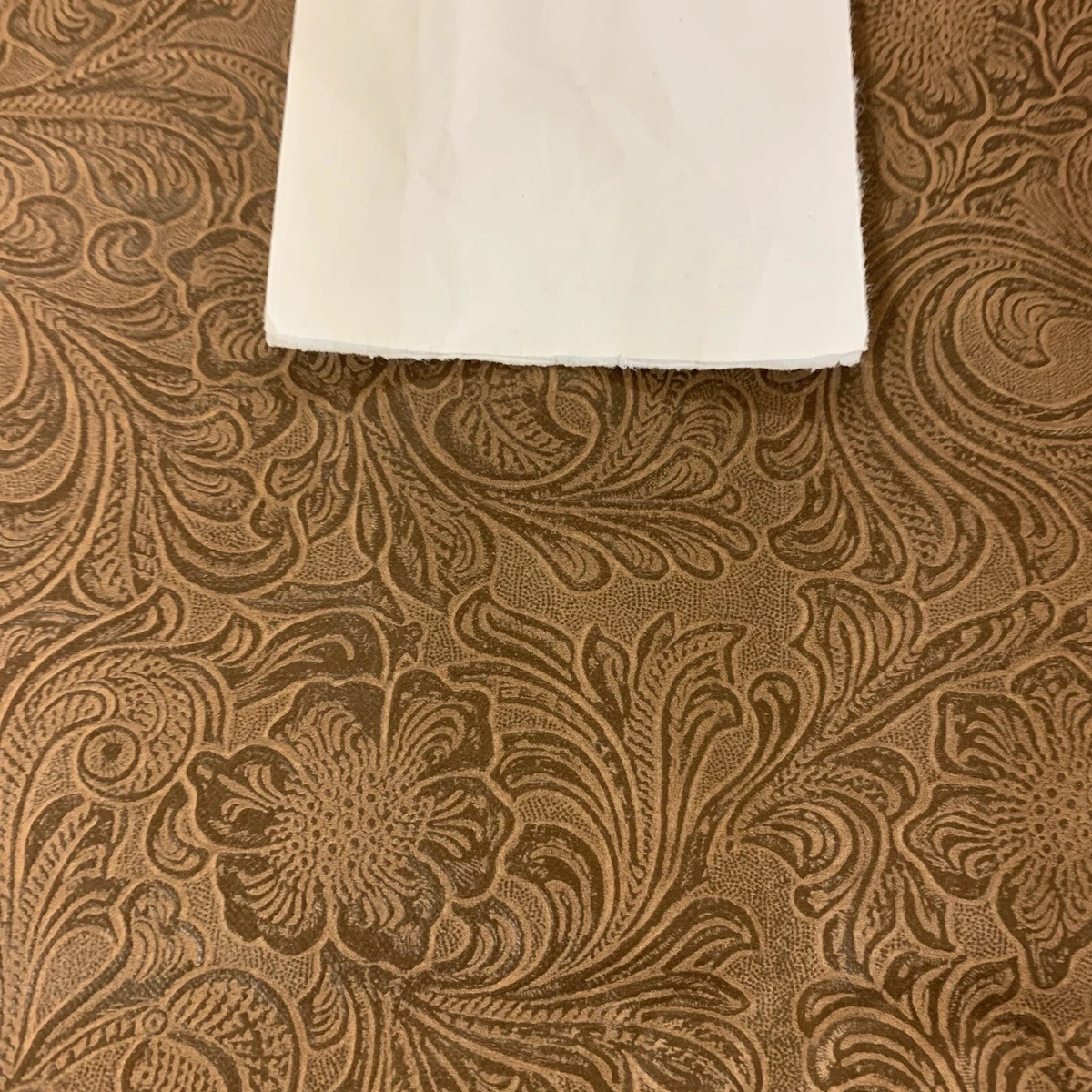 Faux tooled cheap leather fabric
