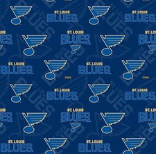 BTY NHL Hockey Saint Louis Blues Tone on Tone Cotton Fabric BY The YARD