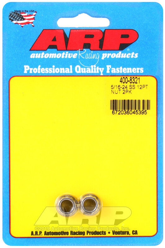 ARP 12pt SS Nut 5/16-24 2pk ARP 12pt SS Nut 5/16-24 2pk