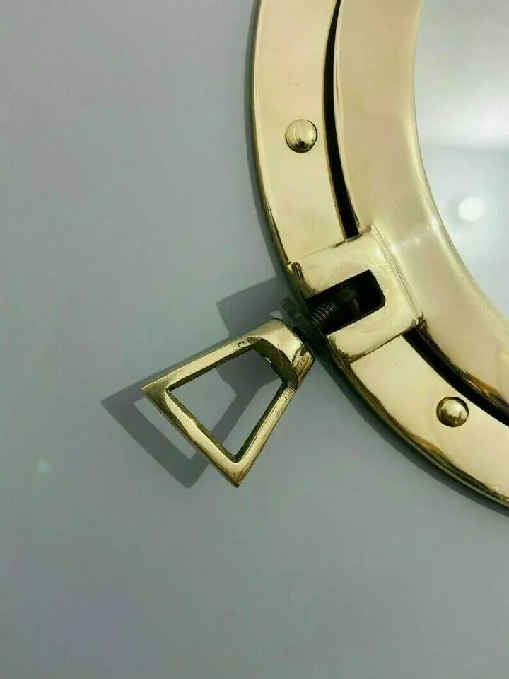 New 12"Brass Porthole Mirror Nautical Maritime Wall Decorative Ship Cabin Window